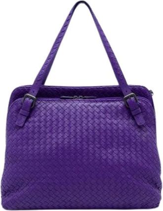 Bottega Veneta Borsa in Pelle Intrecciata Pre-owned - - Pre-owned - Donna - Viola - ONE SIZE