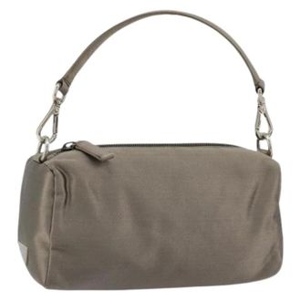 Prada Pre-owned Shoulder Bags, female, Gray, Size: ONE SIZE Pre-owned Vintage Satin Hand Bag