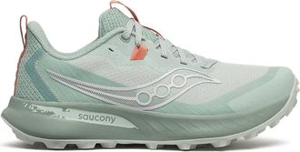 Saucony Womens Peregrine 15 Trail Running Shoe In Mist Aloe