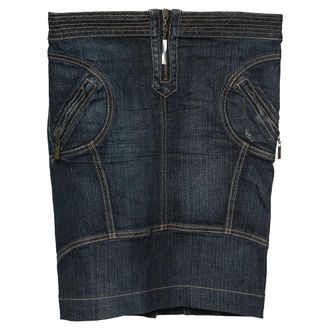 Just Cavalli Vintage Blue Denim Skirt