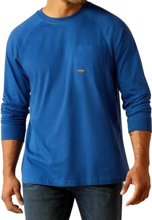 Ariat Rebar Cotton Strong Roughneck T-Shirt In Blue