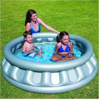Trade Shop Trade Shop - Piscina Gonfiabile A Forma Di Astronave Spaceship Esterno Fuori Terra 147x41cm