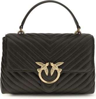 Pinko Calf Leather Bos Taurus Womens Handbag