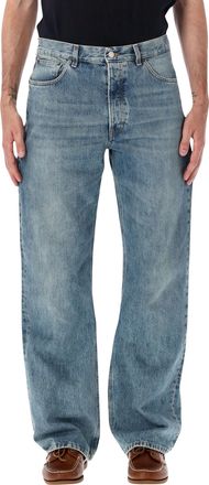 Jeanerica Vega Non-Stretch Cotton Organic Medium Waist Straight-Leg Jeans