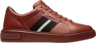 Bally Moony 6239623 Mens Heritage Red Calf Plain Leather Sneakers