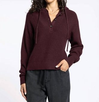 Thread & Supply Dolly Sweater Hoodie In Zinfandel
