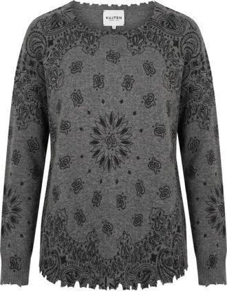 Kujten Round-neck Truien - Dames - Ronde hals truien - Grijs - S - Truien & Vesten