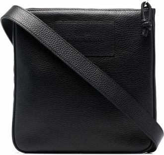 Emporio Armani Black Logo-patch Crossbody Bag