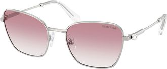 Swarovski SK7029 40018D Womens Sunglasses Silver Size 55