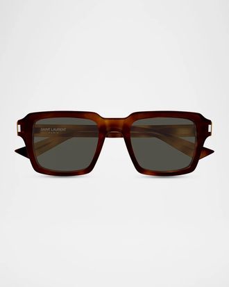 Saint Laurent Men & apos;s SL 947 Recycled Acetate Square Sunglasses