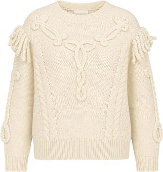 Isabel Marant Katria Sweatshirt - Dames - Ronde hals truien - Beige - L - Wol - Truien & Vesten