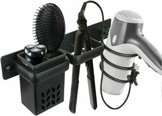 OEM Set Organizer Per Accessori Per Asciugacapelli Da Bagno E Supporto Professionale A Parete In Alluminio Per Piastra Per Capelli, Mensola Con Fori, Dola