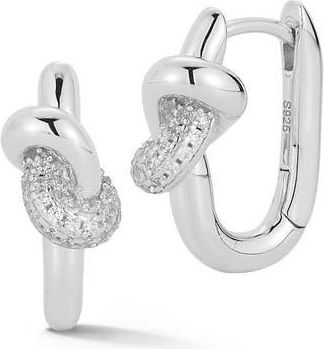 Glaze Jewelry Love Knot Hoop Earrings in Silver at Nordstrom Rack