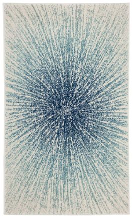Safavieh Alfombra transicional de polipropileno azul/blanco, 122 x 183 cm