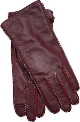 Echo Stretch Suede Fold-Up Faux Fur Cuff Gloves in Chestnut at Nordstrom, Size Small