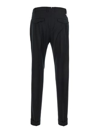 Pantaloni Torino Mens Trousers Black Virgin Wool