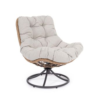Konte Design Sill&oacute;n giratorio de jard&iacute;n con trenzado de fibra sint&eacute;tica