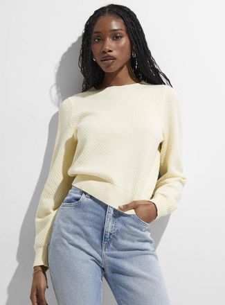 Icone Womens Honeycomb textured sweater
