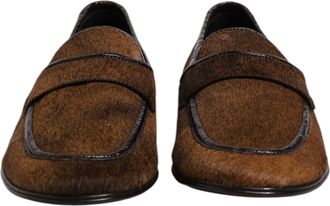 Dolce & Gabbana Brown Loafers Leather Slip On Men Dress Mens Shoes
