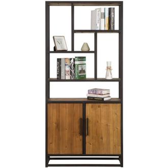 Rendez-Vous D&eacute;co Rendez-vous D&eacute;co - Estanter&iacute;a De Madera De Cedro Reciclada Y Metal - Raffi