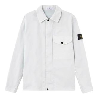 Stone Island Light Jackets, male, Blue, Size: XL Stone Island Shirts Blue