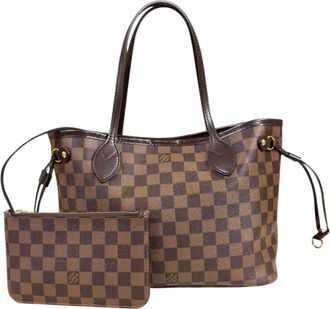Louis Vuitton Damier Brown Damier Canvas Pouch Tote Bag (Pre-Owned)