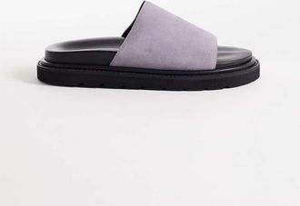 WALK LONDON Walk London - Holly - Sliders in camoscio viola