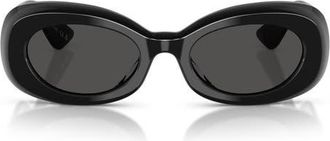 Oliver Peoples x KHAITE 51mm Oval Sunglasses in Black /Grey at Nordstrom