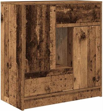 vidaXL Aparador con cajones y puertas madera vieja 70,5x34x74,5 cm vidaXL
