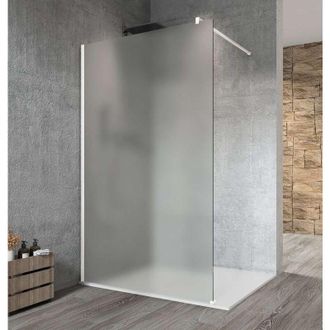 Gelco Design Vario - Parete doccia walk-in, 140 cm, vetro rivestito, vetro bianco/smerigliato GX1414GX1015 - Gelco