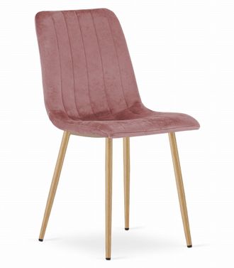 OEM Silla Lava - Terciopelo Rosa / Patas Color Madera X 1