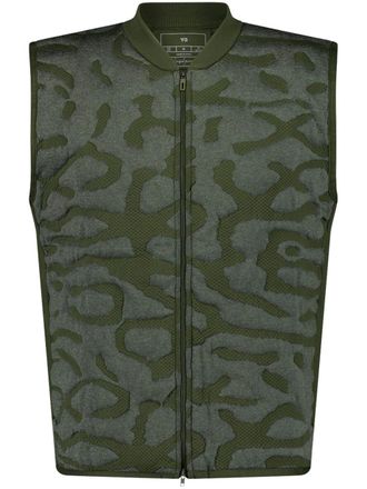 Yohji Yamamoto Bodywarmer met rits - Groen