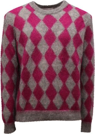 Amaranto Q6886 Maglione Mohair Blend Sweater - Heren - Ronde hals truien - Veelkleurig - S - Truien & Vesten