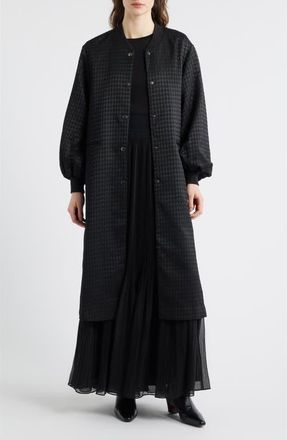dRA Cameron Balloon Sleeve Wool Blend Long Coat in Black at Nordstrom, Size X-Small