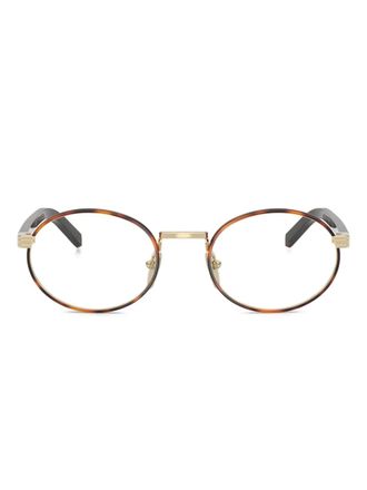 Prada Bril met rond montuur - Bruin