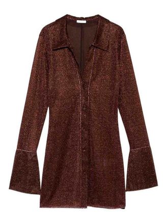 Os&eacute;ree lumiere slim shirt dress
