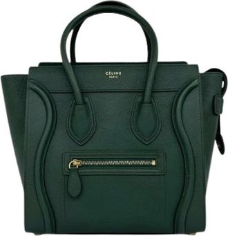 Celine Pre-owned Handbags, female, Green, Size: ONE SIZE Pre-owned Boston Bag