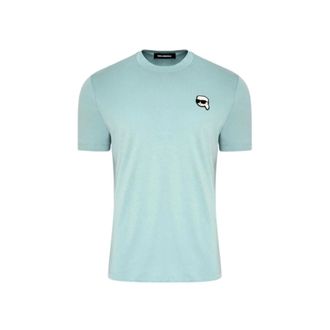 Karl Lagerfeld Tops, Heren, Blauw, XL, Katoen, Karl Lagerfeld - Tops > T-shirts