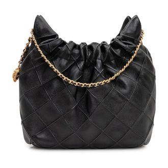 Tory Burch Tory Burch, Bucket Bags, female, Black, Size: ONE SIZE Fleming Quilted Shoulder Bag