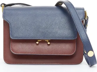 Marni Trunk Textured Leather Crossbody