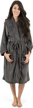 Leveret Womens Micro Fleece Robe in Gray at Nordstrom, Size Small
