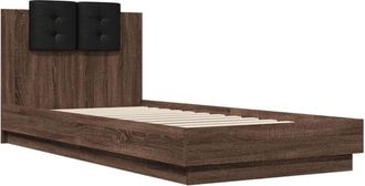 vidaXL Bed Frame without Mattress Brown Oak 100x200 cm Vidaxl