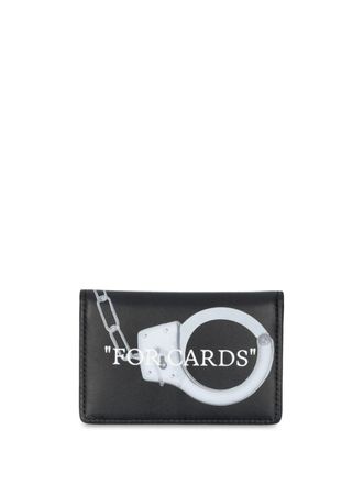 Off-white Quote Bookish leather cardholder - Black