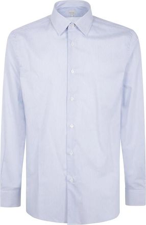 Paul Smith Gestreepte Katoenen Overhemd - Heren - Zakelijke Overhemden - Blauw - 2XL - Katoen - Overhemden