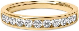 House of Brilliance 14K Gold 1/2 Cttw Round Diamond 11 Stone Channel Set Band in Yellow at Nordstrom, Size 6.5