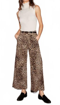 Fifteen Twenty Rylee Cropped Cord Pants In Leopard