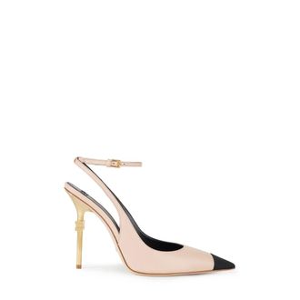 Elisabetta Franchi Schoenen, Dames, Beige, 36 EU, Leer, Slingback Falcon