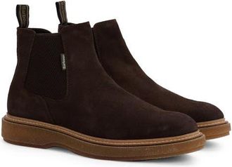 Barbour Tinstone Lugged Chelsea Boot in Chocolate Suede at Nordstrom, Size 13
