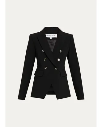 Veronica Beard Miller Double-Breasted Dickey Jacket