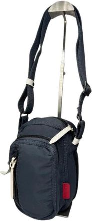 Yohji Yamamoto Pre-owned Cross Body Bags, female, Blue, Size: ONE SIZE Pre-owned Polyester Cross Body Bag